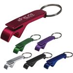 HT2064 Aluminum Bottle/Can Opener Key Ring with custom imprint